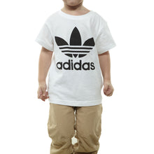 Load image into Gallery viewer, Adidas Trefoil Tee Big Kids Style : Dv2857-WHITE/BLACK
